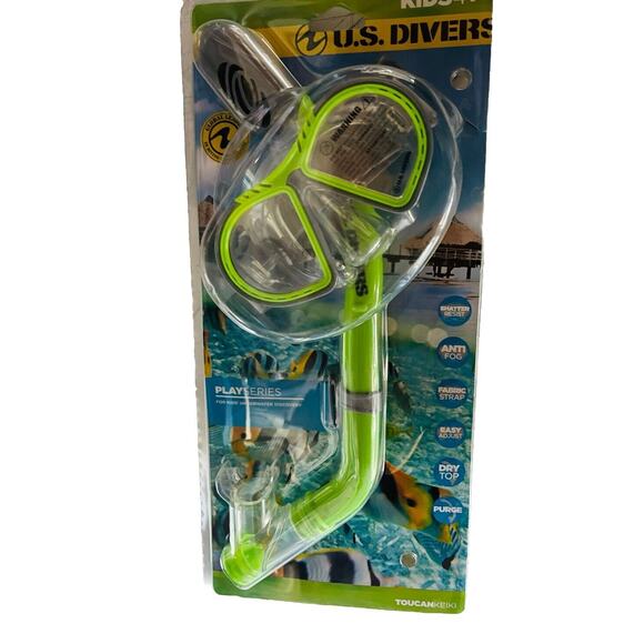 US Divers Playseries Kids Mask and Dry Top Snorkel Combo Set New In Packaging - Picture 8 of 8